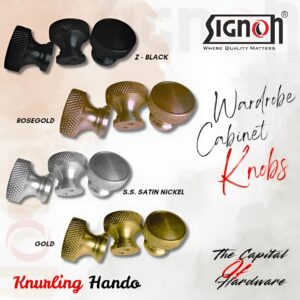 KNURLING HANDO WARDROBE KNOB WSK-015