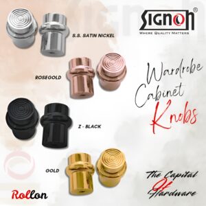 KNURLING HANDO WARDROBE KNOB WSK-020