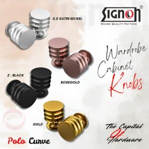 POLO CURVE WARDROBE KNOB WSK-008