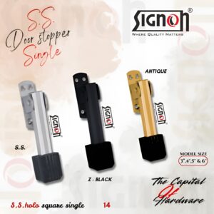 STAINLES STEEL HOLO SQUARE DOOR STOPPER (SDS-004)