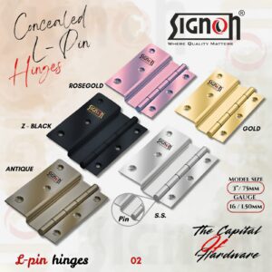 CONCEALED L - PIN HINGES (LSH-001)