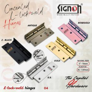 CONCEALED L - WELDED + LOCK HINGES (LSH-003)