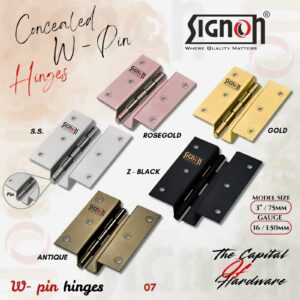CONCEALED W - PIN HINGES (WSH-001)