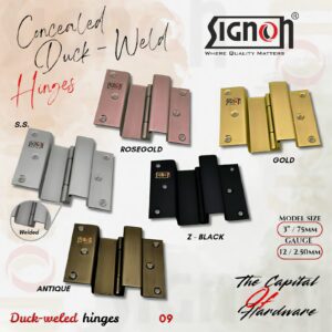 CONCEALED DUCK - WELDED HINGES (DSH-002)