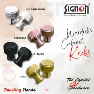 KNURLING HANDO WARDROBE KNOB WSK-010